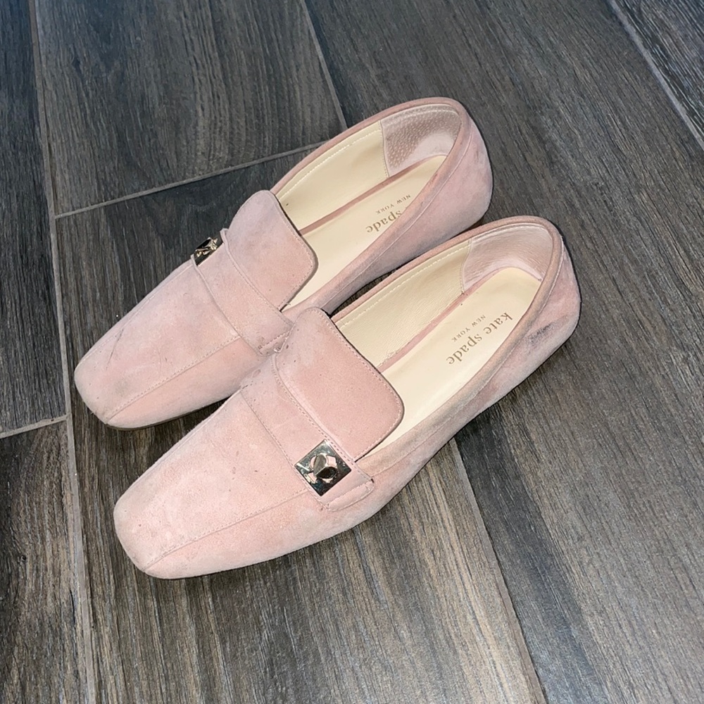 Kate spade 8.5 pink suede loafers
